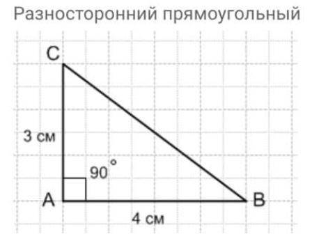 мне начертить разносторонний прямоугольный треугольник 90 градусов в котором одна сторона 3см, а вто