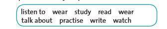 - write questions in Present continuous tense using these verbs