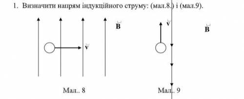 Визначити напрям індукційного струму: если не трудно