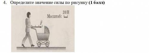 4. Определите значение силы по рисунку