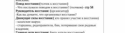 Повод Восстания Руководитель восстания ​