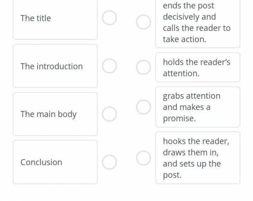 Match the key elements of blog post.ПоиМОГИТН​