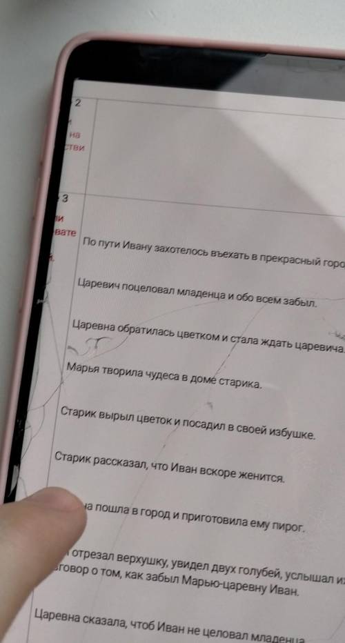 Определить последовательность событий ​