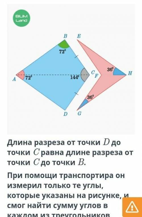 Максим разрезал четырехугольник с равными сторонами так ,как показанно на рисунке ADC=ABC=FGH=FEH=​