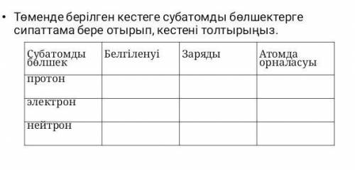 заряд пен атомда орналасуы комек берем