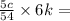 \frac{5c}{54} \times 6k =