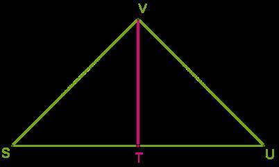 Дано: VT⊥TU,UT=TS. Найди равные треугольники. UVT = TSV STV SVT TVS VTS VST Если известно, что ΔVST