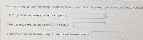 Выпиши из предложений деепричастия​