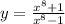 y = \frac{x {}^{8} + 1}{x {}^{8} - 1}