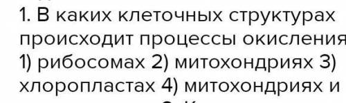 Каких клеточных структурах происходит процесс окисления