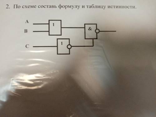 По схеме составь формулу и таблицу истинности.