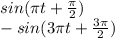 sin(\pi t+\frac{\pi }{2})\\ -sin(3\pi t +\frac{3\pi }{2})