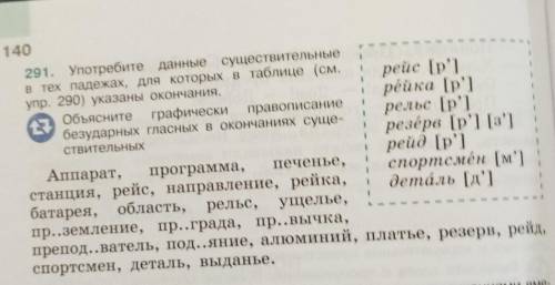 Употребите данные существительные в тех падежах, для которых в таблице. Аппарат, программа, печенье,