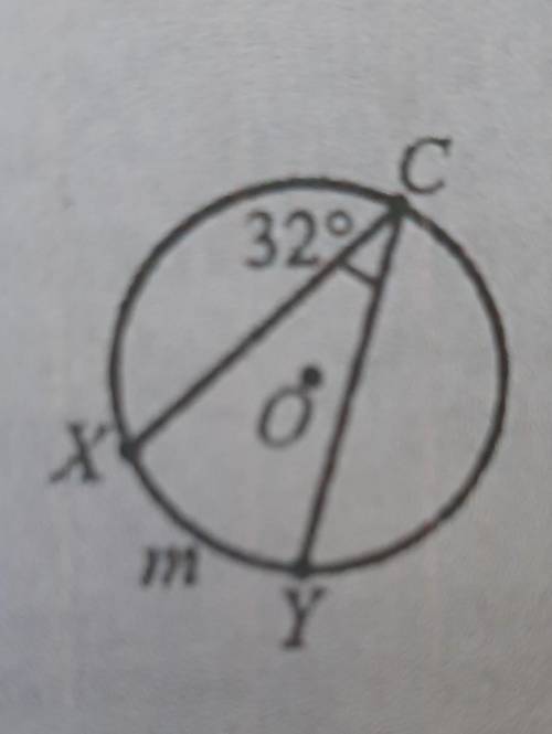 Кут XCY вписаний у коло. За рисунком знайти градусну міру дуги XmY​