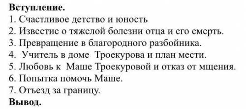 Сочинение «История жизни Александра Дубровского» по плану