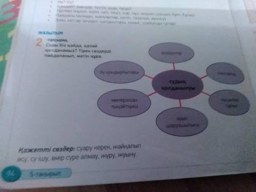 нужно составить текст по казахскому языку из опорных слов