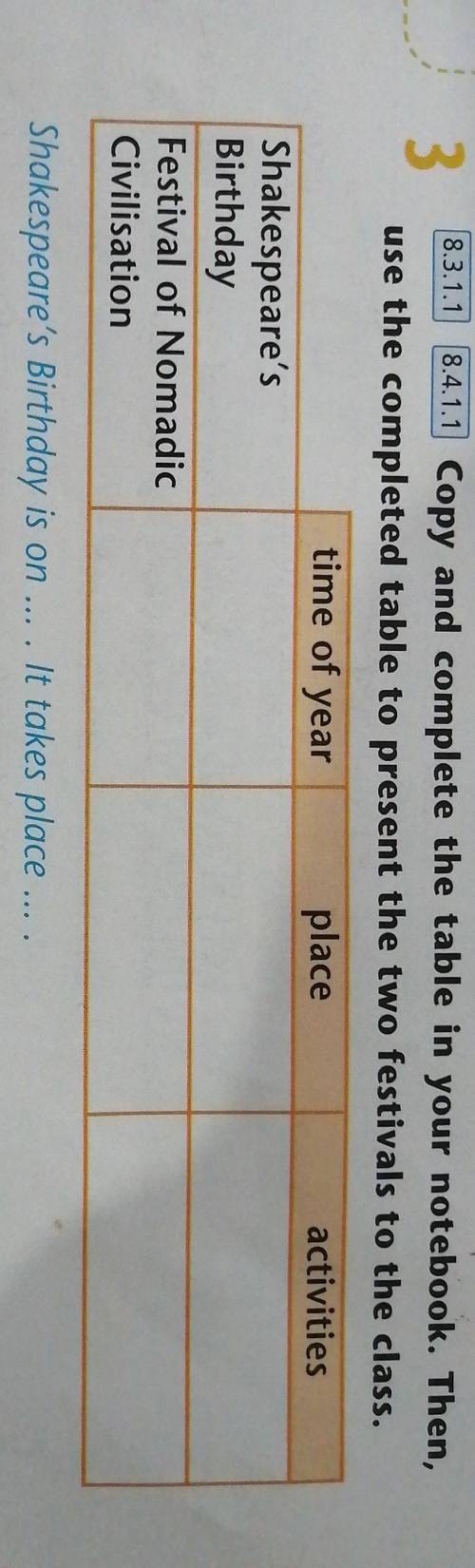 3.3.1.1 3time of year84.1.1 Copy and complete the table in your notebook. Then,use the completed tab