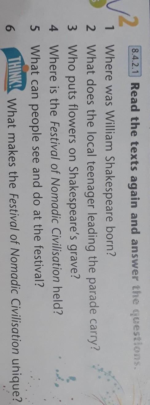 Ex: 2.Page:37. Read the text again and answer the questions.​