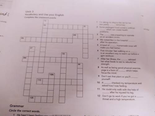 Complete the crossword puzzle