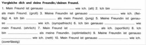 Vergleiche dich und deine Freundin/ deinen Freund 1. Mein Freund ist genauso __ wie ich. (alt) 2. Ic