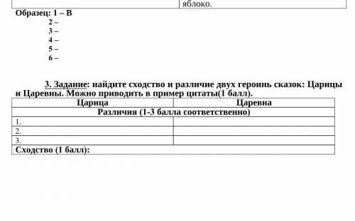 найдите сходство и различие двух героинь сказок Царицы и Царевны. Можно приводить в пример цитаты по