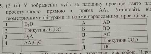 у зображенні куба за площину проекцій взято площину АВСD, а проектуючоою прямою є пряма АА1. Устонов