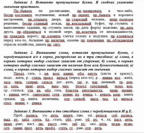 нужно решить практическую работу «3 задания». (Русский язык) Нужно выполнить с течение часа.