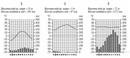 Установите соответствие каждой климатограммы климатическому поясу или климатической области? Опишите