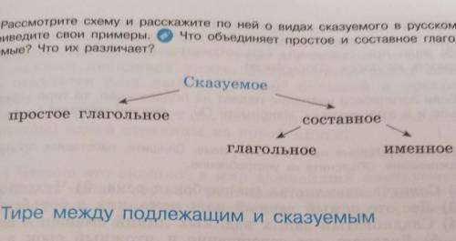Рассмотрите схему и расскажите по ней о видах сказуемого в русском языке приведите свои примеры что