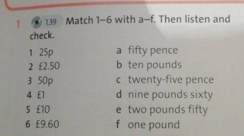 . Notch with a Then listen and a fifty penceb ten poundsc twenty-five penced nine pounds sixtye two