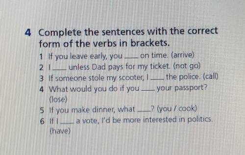 Complete the sentences with the correct form of the verbs in brackets​