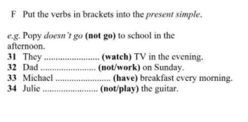 Put the verbs in brackets into the present simple​