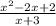 \frac{x^{2} -2x+2}{x+3}