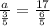 \frac{a}{\frac{3}{5}} = \frac{17}{\frac{6}{5}}