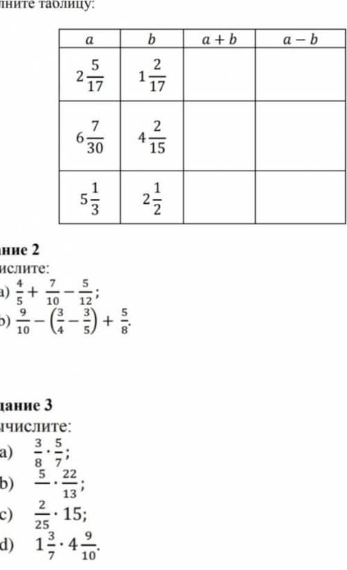 Заполните таблицу суматимная работа