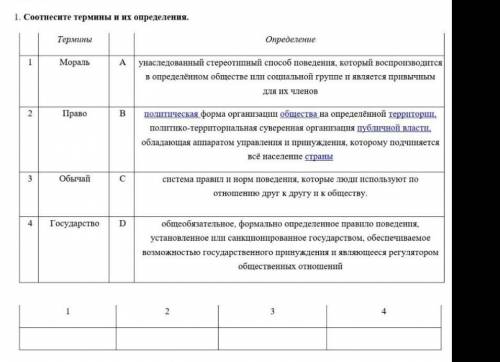 Соотнесите термины и их определения​