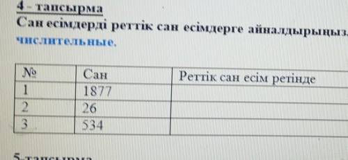 ПРЕОБРАЗУЙТЕ ЧИСЛА В ПОРЯДКОВЫЕ ЧИСЛИТЕЛЬНЫЕ