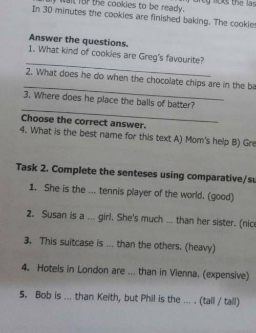 Complete the sentences using comparative/superlativ adjectives​