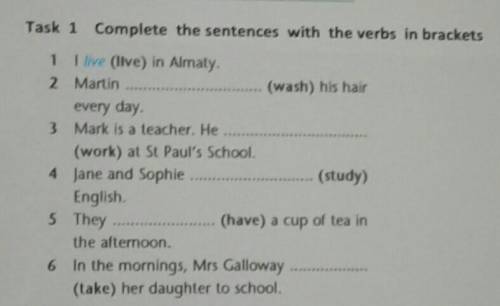 Task.1 Complete the sentences with the verbs in brackets​