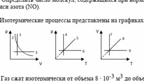 Изотермические процессы представлены на графиках