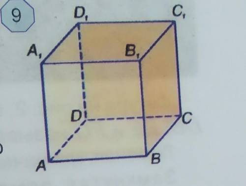 570. Покажите параллельные и перпендикулярныеотрезки в кубе на рис. 9.​