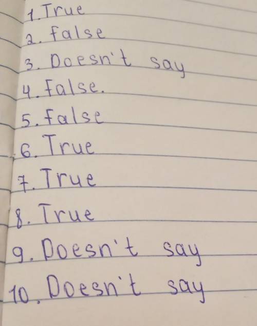 READING  Read the text belowand mark the statement T (true), F (false) or DS (doesn't say) 1. Desort