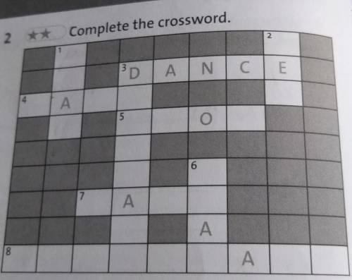 Complete the crossword ответьте дам​