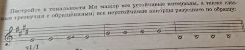 Постройте устойчивые интервалы в ми мажор, умоляю( я должна была отправить готовое дз еще сутки наза