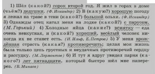 Сравните определения в предложениях. Какие из них согласуются с определяемым словом в роде, числе и