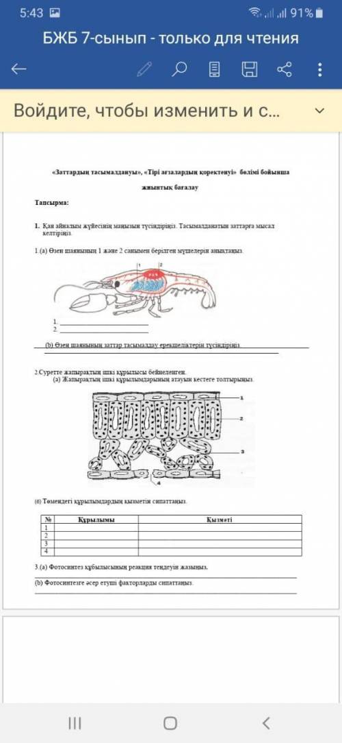 с биологией . На казахском написана не мог переводить .