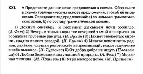 Представьте данные ниже предложения в схемах, обозначьте в схемах грамматическую основу предложений