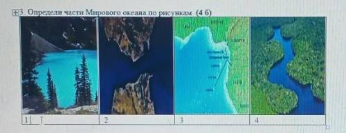 Определи части мирового океана по рисункам​