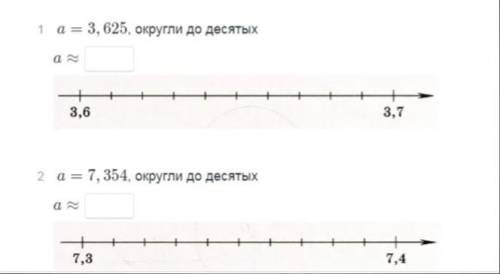 Покажи на координатной прямой примерное расположение числа а и округли данное число до нужного разря