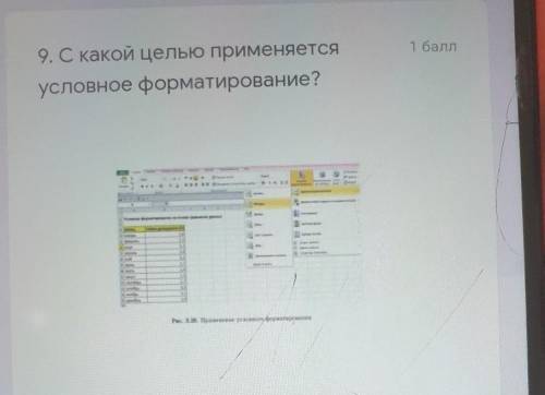 С какой целью применяется условное форматирование​